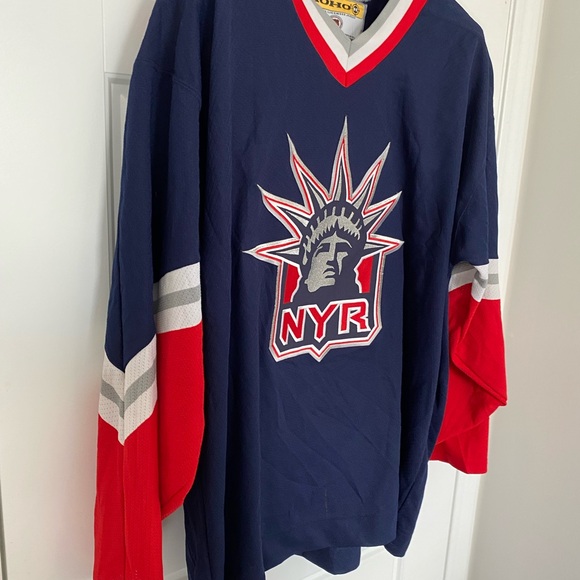 Vintage New York Rangers Blue Lady Liberty Koho Jersey Medium L - Picture 6 of 13